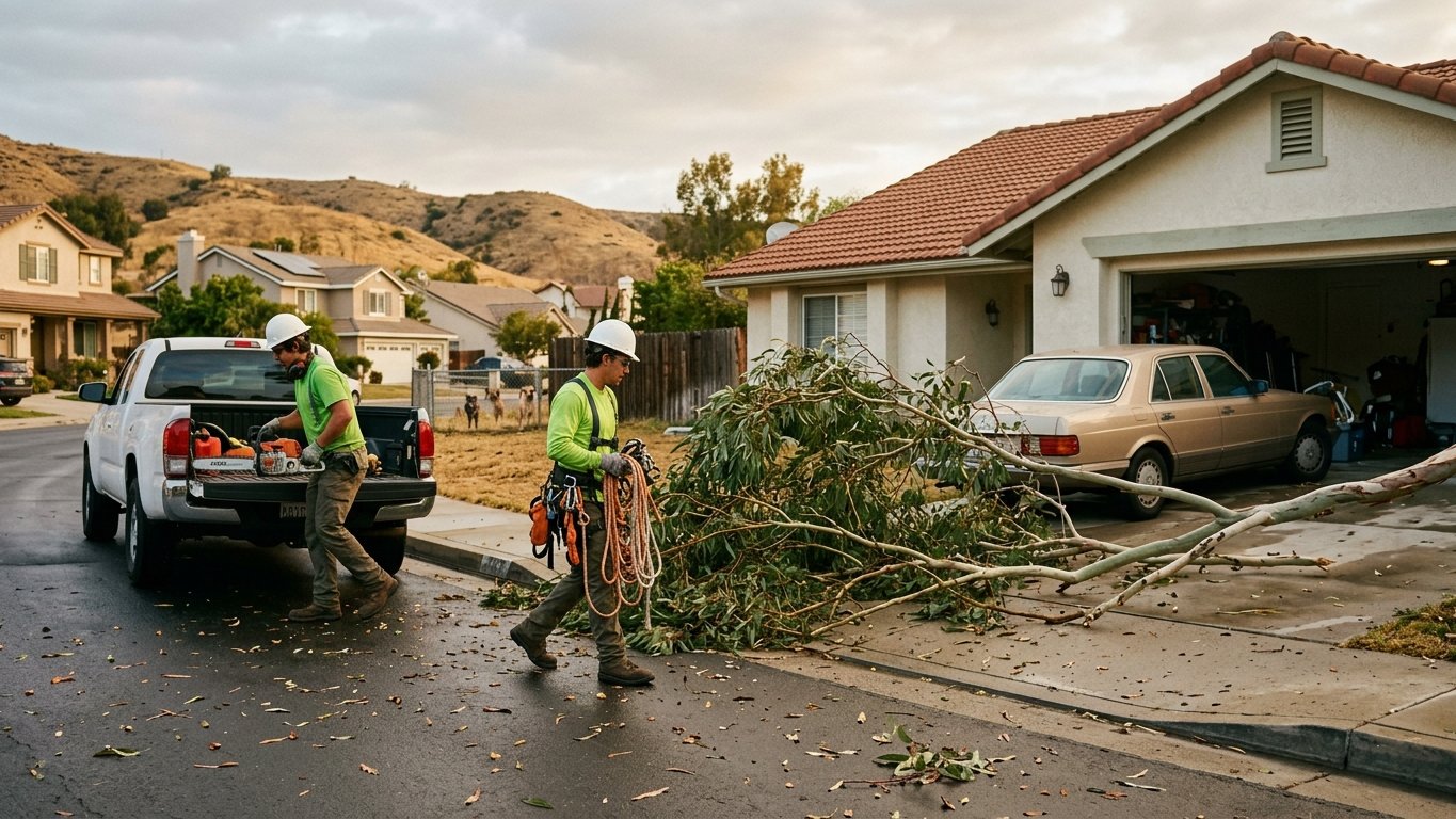 Emergency & Storm Removal work on a Los Angeles property